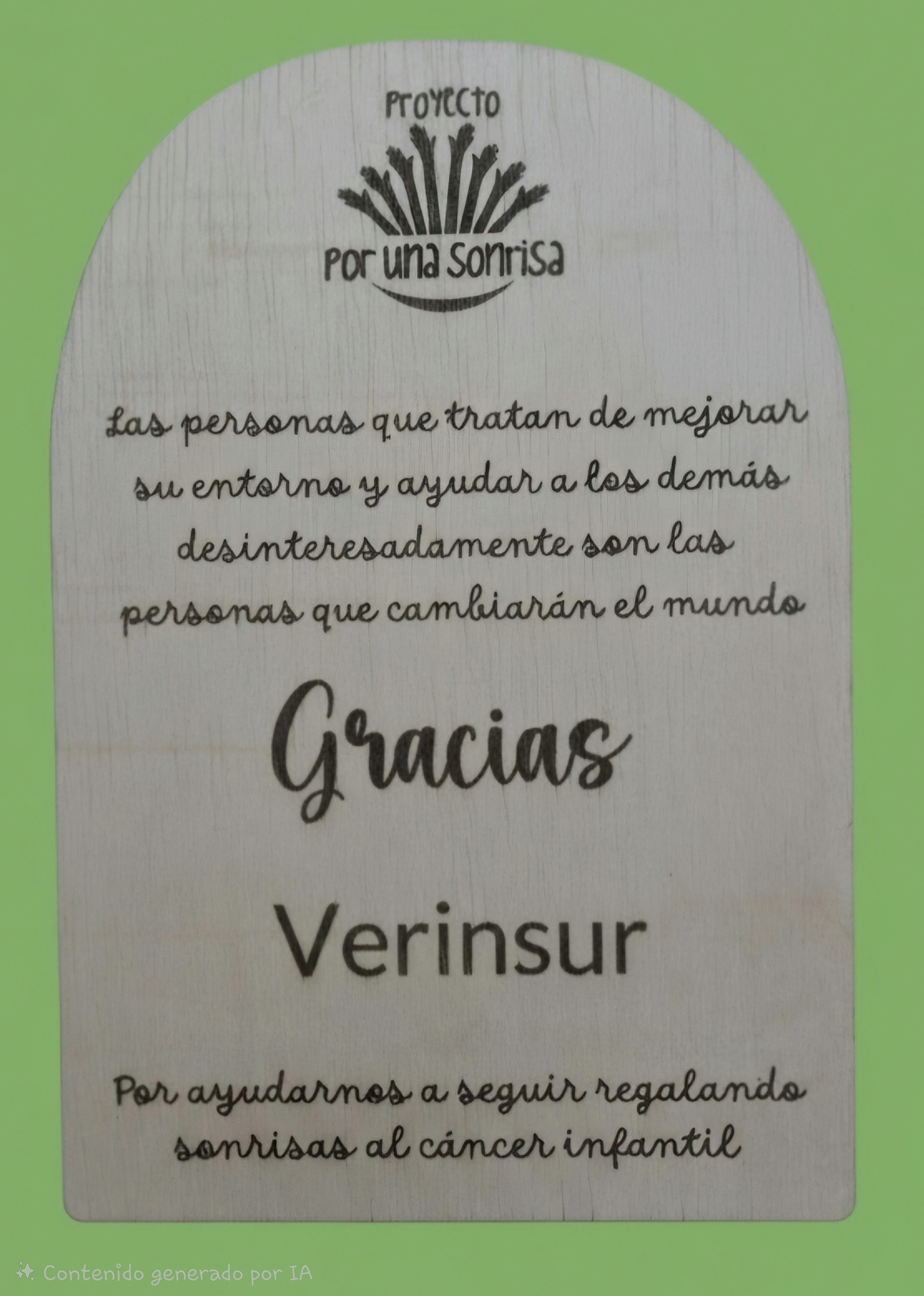 VERINSUR CON EL PROYECTO “POR UNA SONRISA”